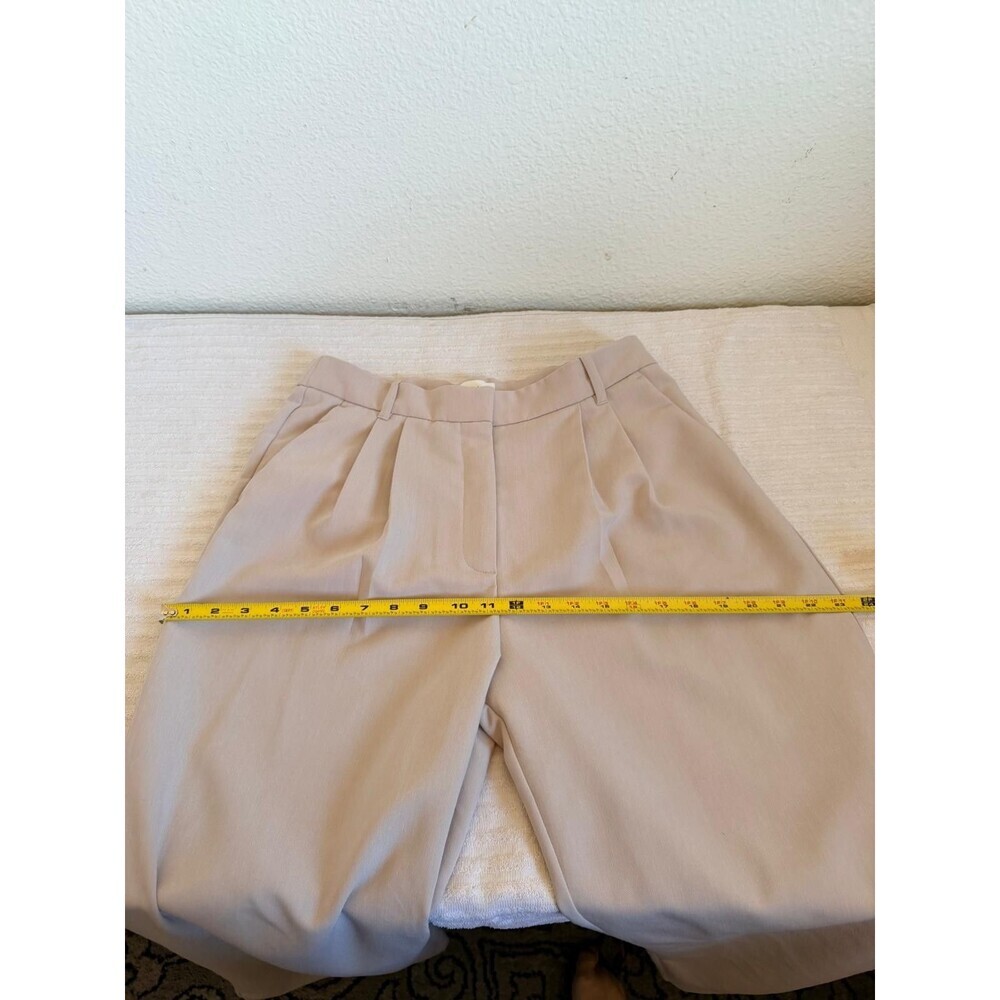 Abercrombie & Fitch Pleated Wide-Leg Dress Pants Beige Womens 31X12 Office - Picture 8 of 16